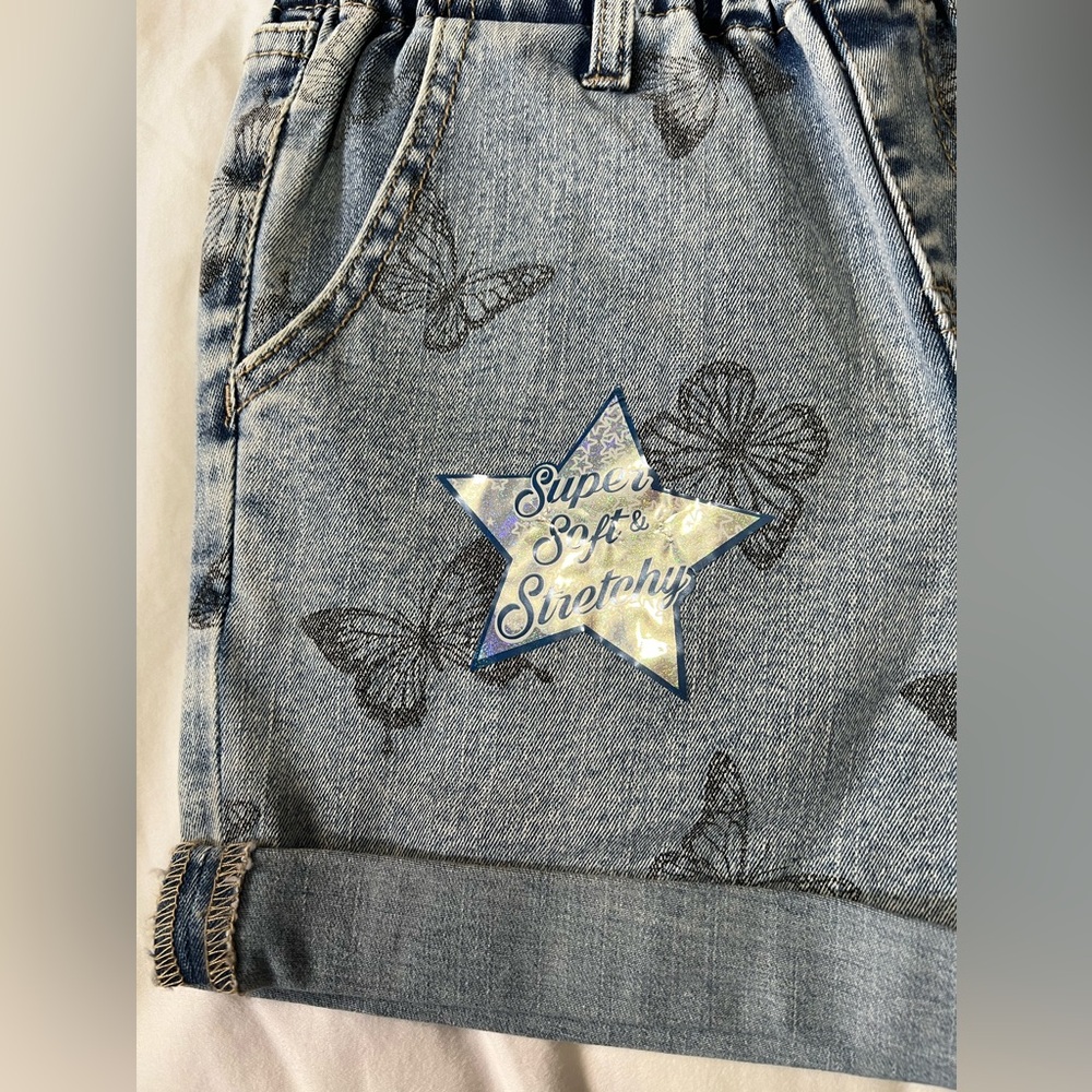 Vigoss Stretch Denim Butterfly Shorts NWT - Picture 2 of 6